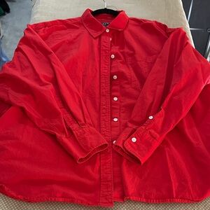 J. Crew Red Button Down Shirt